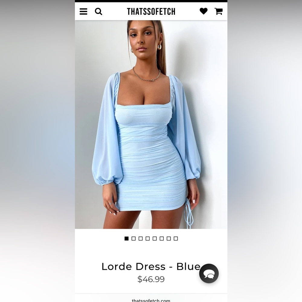 Light Blue Mini Dress From Thatssofetch - image 1